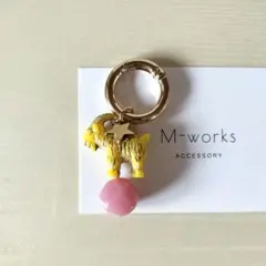 No.501　ヤギ*ドイツ製アニマルチャーム∴カラビナリング・キーホルダー