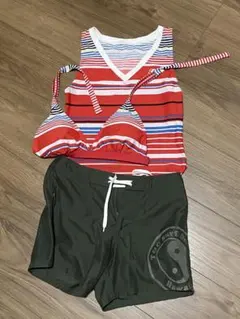 フィラ　FILA 水着　赤　3点セット