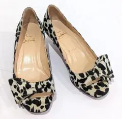 PRADA プラダ フラットシューズ ヘビ革 蛇革 38 約24.5㎝ イエロー