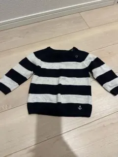 ストライプニットセーター 74サイズ