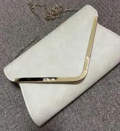 ホワイト パーティーバッグ 合成皮革