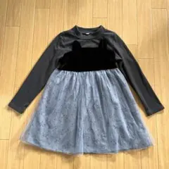 ワンピース ブラック 猫 長袖