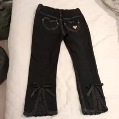 andloveハート型ポケット ブラックパンツ Sサイズ