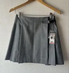 ユニクロ ウールブレンドミニスカート グレー S 秋冬素材 ベルト付き　タグ付き