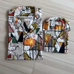 着用1回のみ美品 サイズ16Y】WOLF&RITA 長袖シャツ 総柄 レース襟 