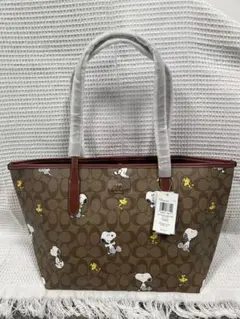 COACH コーチ スヌーピー柄 トートバッグ CF166