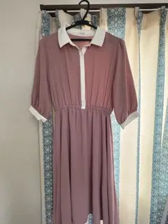 C.O.L.Z.A ピンク 半袖シャツワンピース M