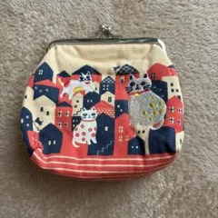 猫柄 がま口 ポーチ 小銭入れ