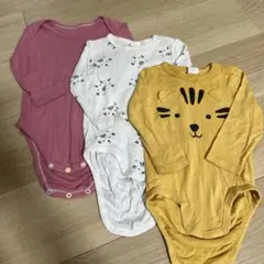 【70〜80】長袖 ロンパース 3点セット