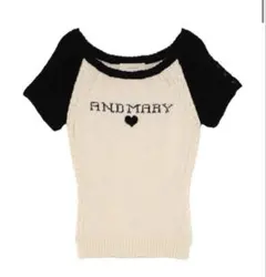 正規品 andmary Mary logo raglan tops black - メルカリ