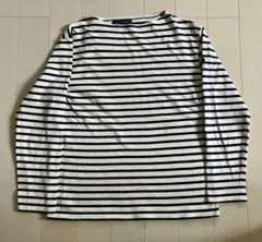 セントジェームス　ウェッソン　白紺ボーダー　長袖カットソー ボートネック T4M