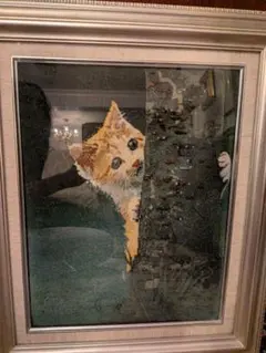 藤田嗣治 猫の絵 額装品 1932年 - メルカリ