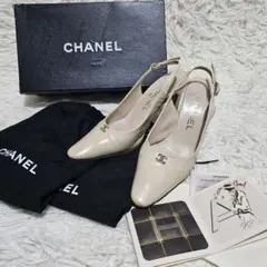CHANEL シャネル ココマーク バックストラップ パンプス ヒール 35.5のサムネイル