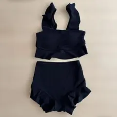 GRL フリルトップスハイウエストパンツビキニ水着[tu689] ブラックのサムネイル