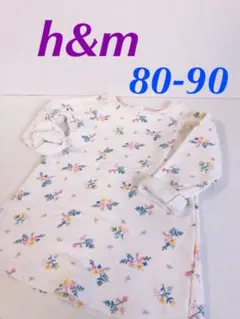新品購入　花柄H&M美品おしゃれチュニックトップストレーナーロンTシャツ