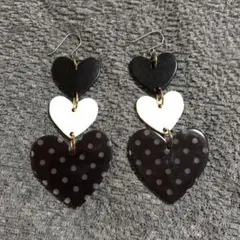 3連ハートピアス