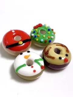 とんぼ玉セット（クリスマスドーナツ4個セット）