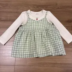 重ね着風チュニック100【KatieCloset】さくらんぼ