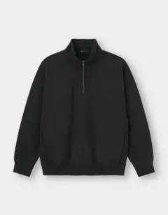 GUブラック ハーフジップ スウェット XL