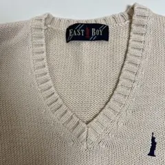 EAST BOY ベージュ Vネック ニット スクールベスト
