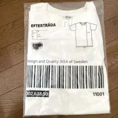 新品◯IKEA ロゴTシャツ　L/XL EFTERTRÄDA◯綿100% 白のサムネイル