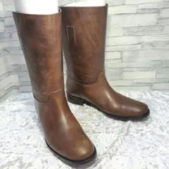 【美品】✨MARGARET HOWELL 23cm ブーティ 茶 オールレザーのサムネイル