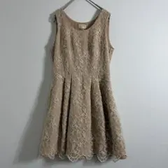 a.r.w アロー レースワンピース M ベージュ系 結婚式 お呼ばれ