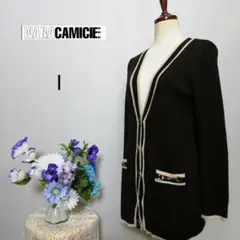 極上美品　ナラカミーチェ　ウール混　少し厚手カーディガン　Мサイズ