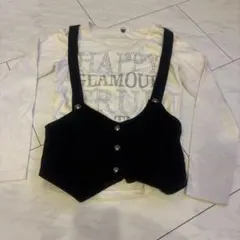 Pink Latte サスペンダー付きトップス S