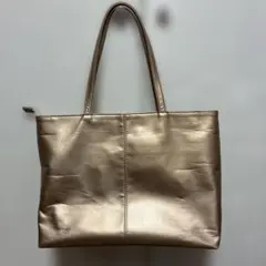 メタリックゴールド トートバッグ