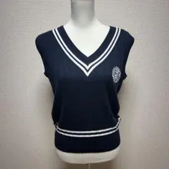【未着用】アドミラルゴルフ♡ADMIRAL ネイビー Vネックベスト　レディース