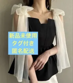 JUNOAH チュールリボンキャミフレアビスチェのサムネイル