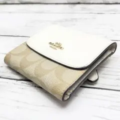 COACH コーチ 3つ折り財布 シグネチャー スモール ウォレッ