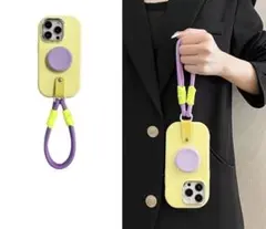 イエローとパープルのiPhone16eケース