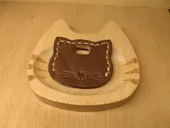 B7-1ライトブラウン 猫型キーカバー大 - メルカリ