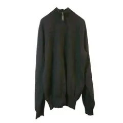 UNIQLOユニクロ カシミヤ100％ ハーフジップニット M ブラック メンズ