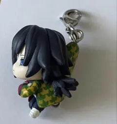 鬼滅の刃 つまんでつなげてマスコット ガチャ 冨岡義勇 ストラップ カニカン