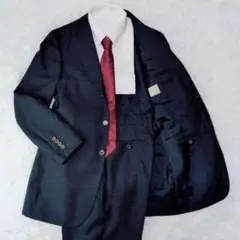 ATTIRE スーツ セットアップ 46 M ウール100% 日本製 ネイビーのサムネイル