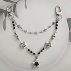 【SB－12】バッグチャーム/スクバチャーム/ブラック系、★☆