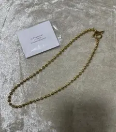 サージカルステンレス ボールチェーンネックレス ゴールド