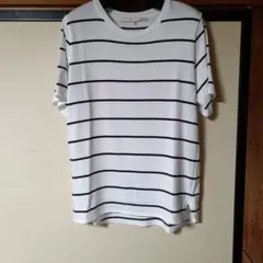 自由区 ボーダー 半袖 Tシャツ ホワイト ブラック 40のサムネイル
