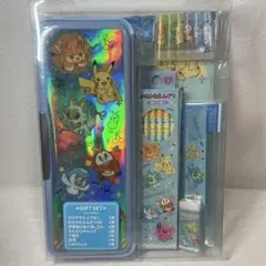 新品　ポケモン 文具セット ホログラムデザイン　文具セット　筆箱　7点