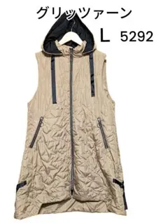 glitgern グリッツァーン ダウンベストＬベージュ5292美品