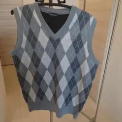 Confidence ダイヤモンド柄 ニットベスト M