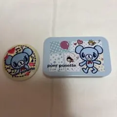 ナルミヤキャラクターズ　ポンポネット　すらいどきゃん　刺繍缶バッジ