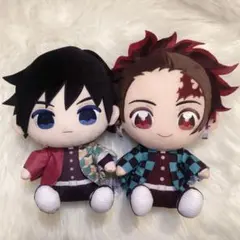 アニメ「鬼滅の刃」ぬいぷりけおすわりBIG1 冨岡義勇＆竈門炭治郎
