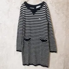 LACOSTE♡レディース ニットワンピース ボーダー M