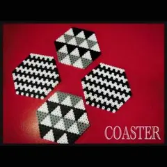 アイロンビーズ コースター 4枚セット/handmade
