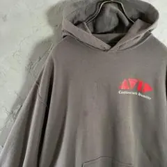 VIN パーカー　ワンポイント　プリントロゴ　裏起毛　M相当　グレー　LO2