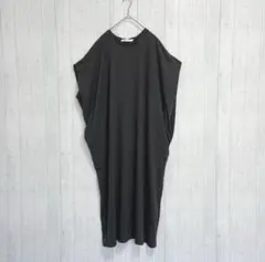 【アメリカンホリック】 カットソーワンピース フレンチスリーブ 無地 薄手柔らか